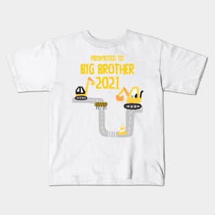 Promoted to Big brother excavator announcing pregnancy 2021 Kids T-Shirt